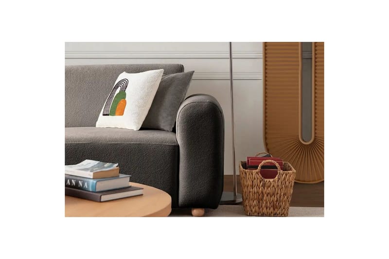 Rynvar Sofa med sjeselong 4-seter - Antrasitt - Møbler - Sofaer - Sofa med sjeselong