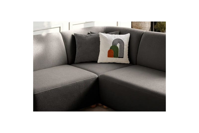 Rynvar Sofa med sjeselong 4-seter - Antrasitt - Møbler - Sofaer - Sofa med sjeselong