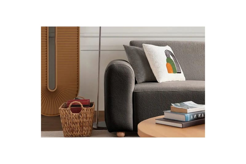 Rynvar Sofa med sjeselong 4-seter - Antrasitt - Møbler - Sofaer - Sofa med sjeselong