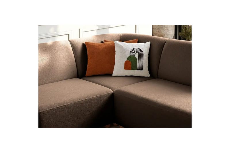 Rynvar Sofa med sjeselong 4-seter - Brun - Møbler - Sofaer - Sofa med sjeselong