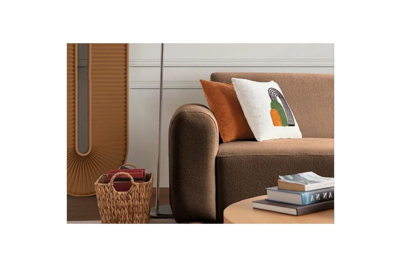 Rynvar Sofa med sjeselong 4-seter - Brun - Møbler - Sofaer - Modulsofaer - Komplett modulsofa