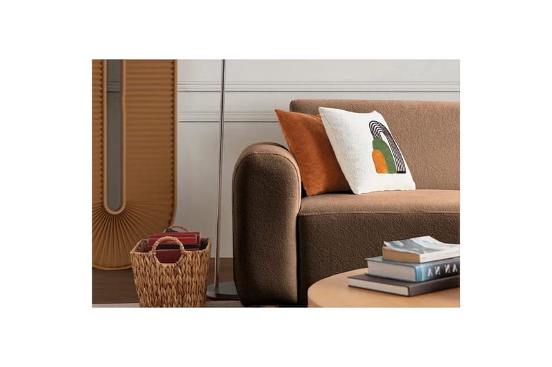 Rynvar Sofa med sjeselong 4-seter - Brun - Møbler - Sofaer - Sofa med sjeselong