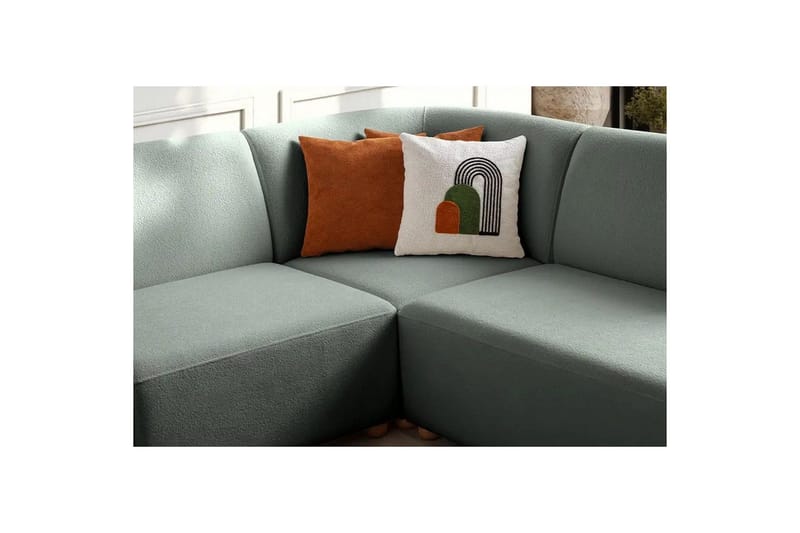 Rynvar Sofa med sjeselong 4-seter - Grønn - Møbler - Sofaer - Sofa med sjeselong