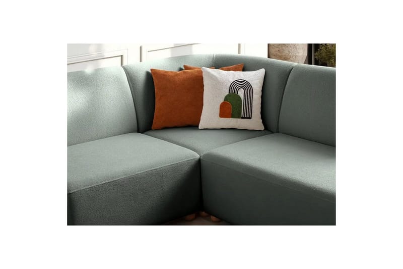 Rynvar Sofa med sjeselong 4-seter - Grønn - Møbler - Sofaer - Sofa med sjeselong