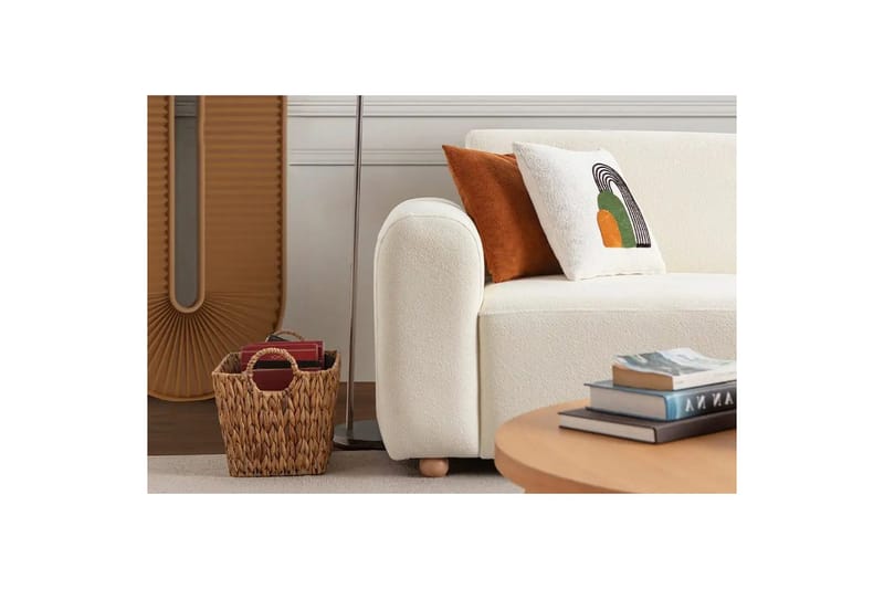 Rynvar Sofa med sjeselong 4-seter - Hvit - Møbler - Sofaer - Sofa med sjeselong