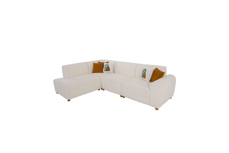 Rynvar Sofa med sjeselong 4-seter - Hvit - Møbler - Sofaer - Sofa med sjeselong