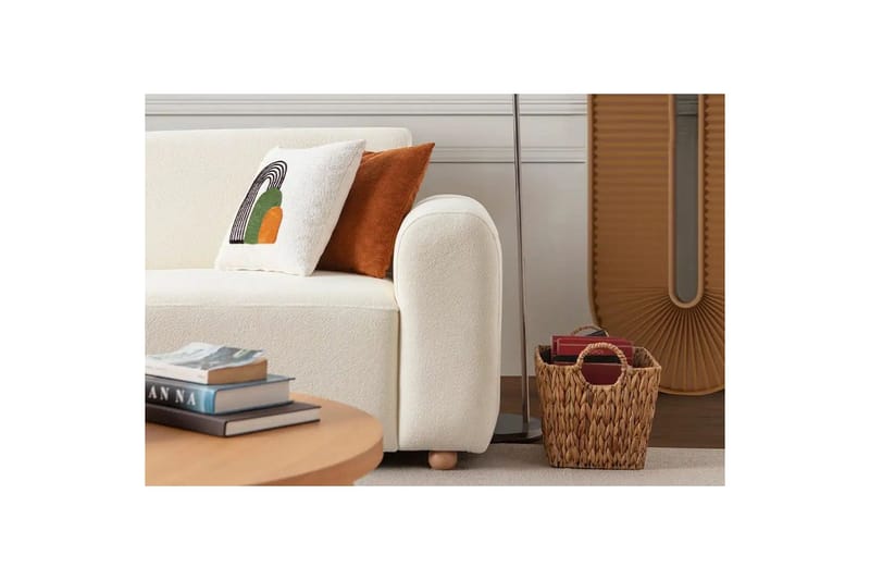 Rynvar Sofa med sjeselong 4-seter - Hvit - Møbler - Sofaer - Sofa med sjeselong