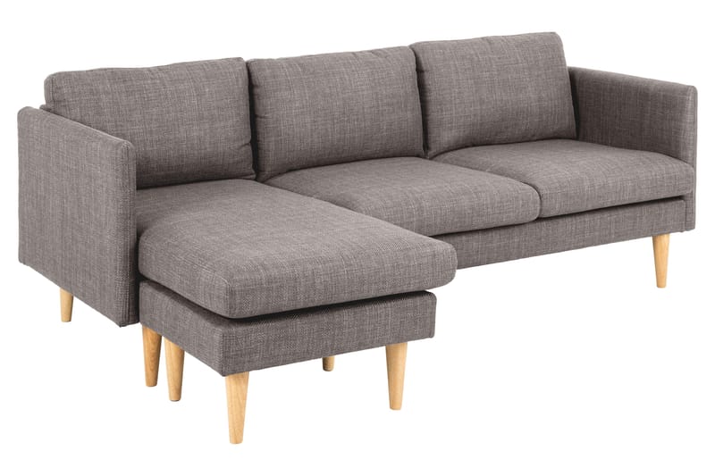 Sanat 3-seters Sofa med Divan - Brun - Sofa med sjeselong - 3 seters sofa med divan