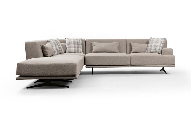 Sanroman Divansofa - Beige - Sofa med sjeselong