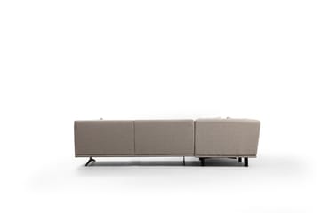 Sanroman Venstrevendt L-formet Sofa med Sjeselong 302 cm i Stoff - Beige - Møbler - Sofaer - Sofa med sjeselong