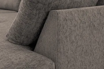 Scandi Dyp 4-seters sofa med sjeselong høyre i chenille - Grå - Møbler - Sofaer - Sofa med sjeselong