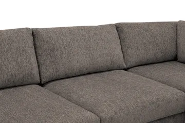 Scandi Dyp 4-seters sofa med sjeselong høyre i chenille - Grå - Møbler - Sofaer - Sofa med sjeselong
