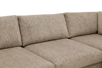 Scandi Dyp 4-seters sofa med sjeselong høyre i chenille - Mørk beige - Møbler - Sofaer - Sofa med sjeselong