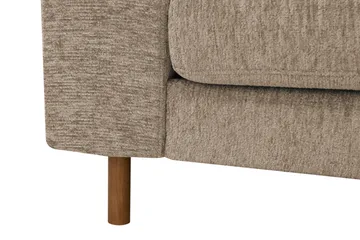 Scandi Dyp 4-seters sofa med sjeselong høyre i chenille - Mørk beige - Møbler - Sofaer - Sofa med sjeselong