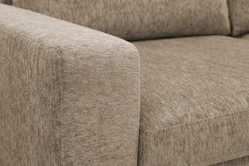 Scandi Dyp 4-seters sofa med sjeselong høyre i chenille - Mørk beige - Møbler - Sofaer - Sofa med sjeselong