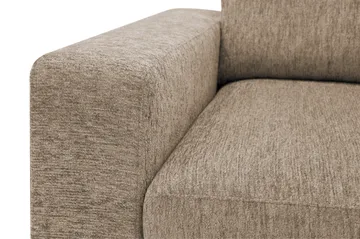 Scandi Dyp 4-seters sofa med sjeselong høyre i chenille - Mørk beige - Møbler - Sofaer - Sofa med sjeselong