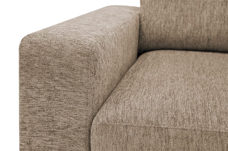 Scandi Dyp 4-seters sofa med sjeselong høyre i chenille - Mørk beige - Møbler - Sofaer - Sofa med sjeselong