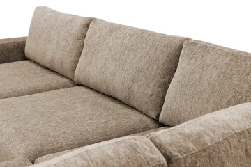 Scandi Dyp 4-seters sofa med sjeselong høyre i chenille - Mørk beige - Møbler - Sofaer - Sofa med sjeselong