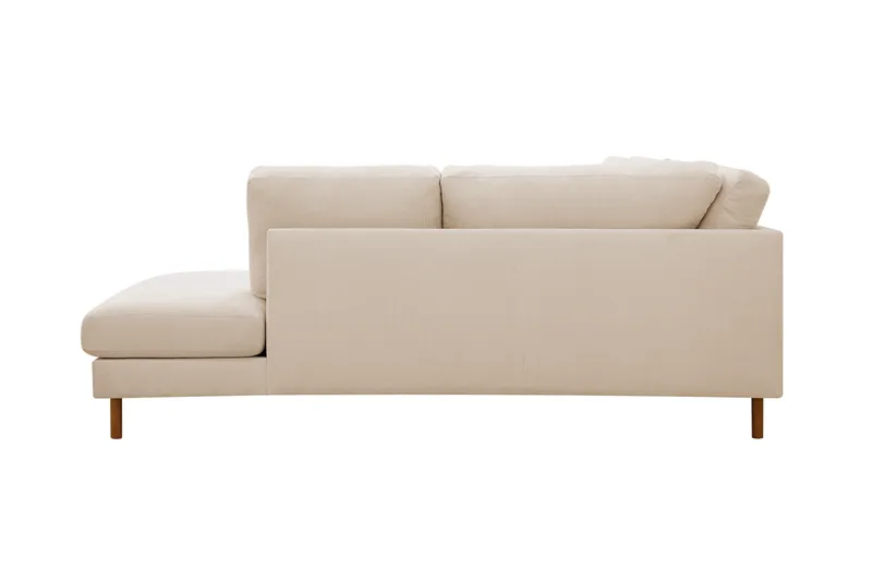 Scandi Dyp 4-seters sofa med sjeselong høyre i Kordfløyel - Beige - Møbler - Sofaer - Sofa med sjeselong