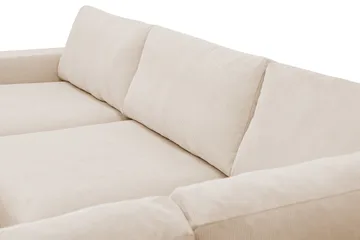 Scandi Dyp 4-seters sofa med sjeselong høyre i Kordfløyel - Beige - Møbler - Sofaer - Sofa med sjeselong