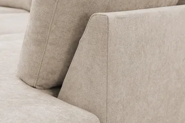 Scandi Dyp 4-seters sofa med sjeselong høyre i stoff - Beige - Møbler - Sofaer - Sofa med sjeselong
