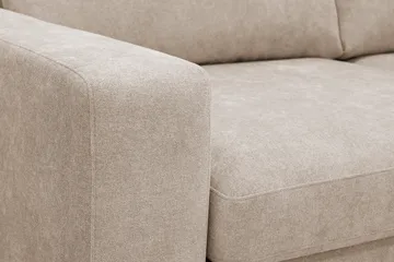 Scandi Dyp 4-seters sofa med sjeselong høyre i stoff - Beige - Møbler - Sofaer - Sofa med sjeselong