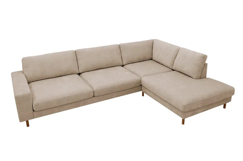 Scandi Dyp 4-seters sofa med sjeselong høyre i stoff - Møbler - Sofaer - Sofa med sjeselong