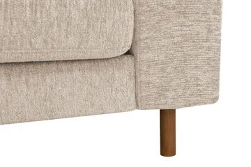 Scandi Dyp 4-seters sofa med sjeselong venstre i chenille - Beige - Møbler - Sofaer - Sofa med sjeselong