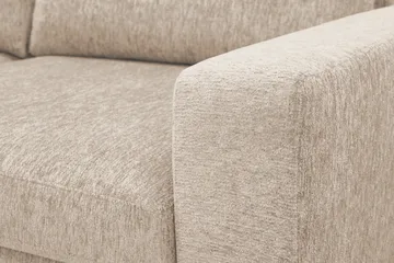 Scandi Dyp 4-seters sofa med sjeselong venstre i chenille - Beige - Møbler - Sofaer - Sofa med sjeselong