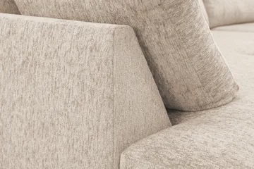 Scandi Dyp 4-seters sofa med sjeselong venstre i chenille - Beige - Møbler - Sofaer - Sofa med sjeselong