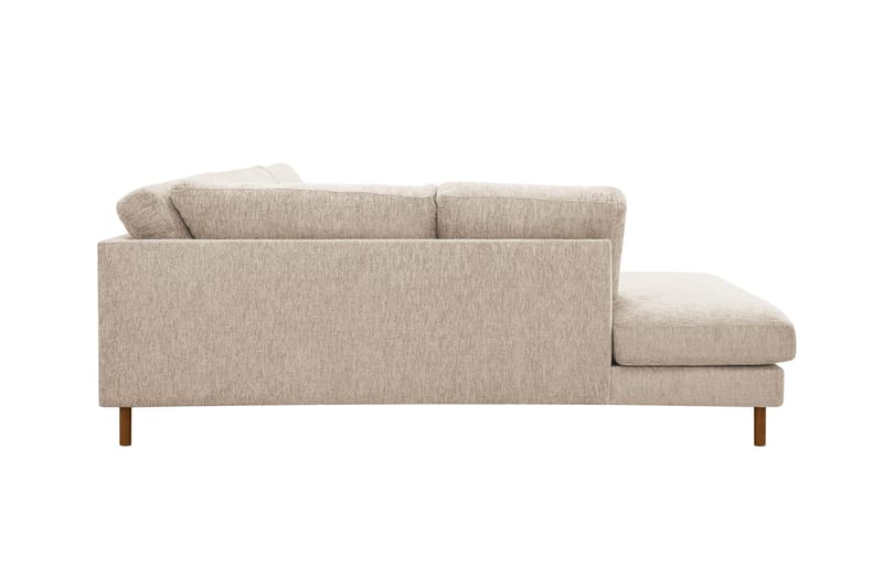 Scandi Dyp 4-seters sofa med sjeselong venstre i chenille - Beige - Møbler - Sofaer - Sofa med sjeselong