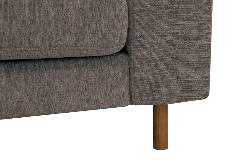 Scandi Dyp 4-seters sofa med sjeselong venstre i chenille - Grå - Møbler - Sofaer - Sofa med sjeselong