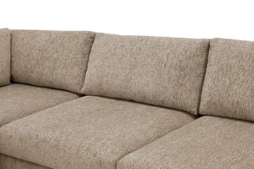 Scandi Dyp 4-seters sofa med sjeselong venstre i chenille - Mørk beige - Møbler - Sofaer - Sofa med sjeselong