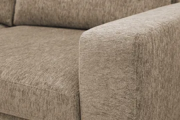 Scandi Dyp 4-seters sofa med sjeselong venstre i chenille - Mørk beige - Møbler - Sofaer - Sofa med sjeselong