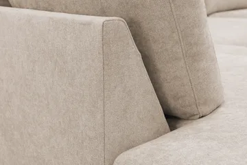 Scandi Dyp 4-seters sofa med sjeselong venstre i stoff - Beige - Møbler - Sofaer - Sofa med sjeselong