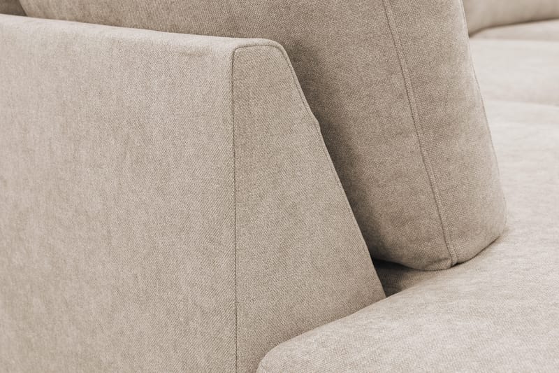 Scandi Dyp 4-seters sofa med sjeselong venstre i stoff - Beige - Møbler - Sofaer - Sofa med sjeselong