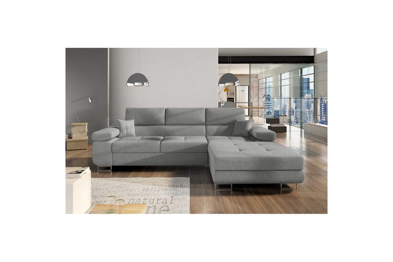Seksjon Eltap Armando 289x85x203 cm - Gusto 88, Grå, Høyre - Møbler - Sofaer - Sofa med sjeselong