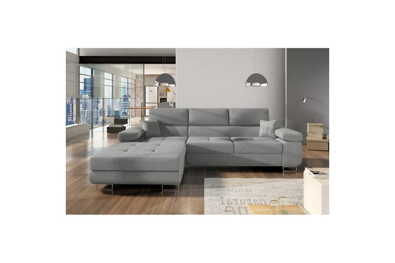 Seksjon Eltap Armando 289x85x203 cm - Gusto 88, Grå, Venstre - Møbler - Sofaer - Sofa med sjeselong