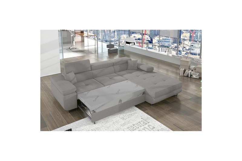 Seksjon Eltap Armando 289x85x203 cm - Jarell 03, Lys Grå, Høyre - Møbler - Sofaer - Sofa med sjeselong