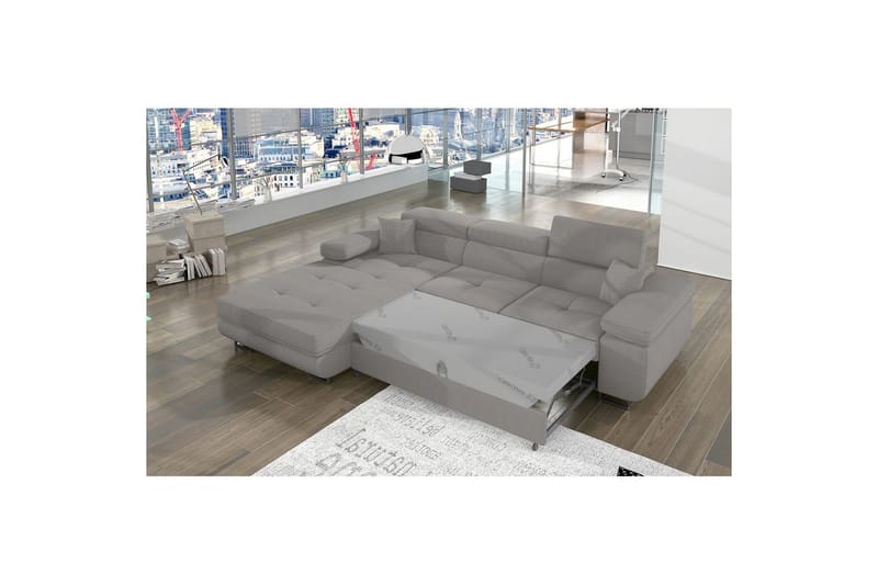 Seksjon Eltap Armando 289x85x203 cm - Jarell 03, Lys Grå, Venstre - Møbler - Sofaer - Sofa med sjeselong