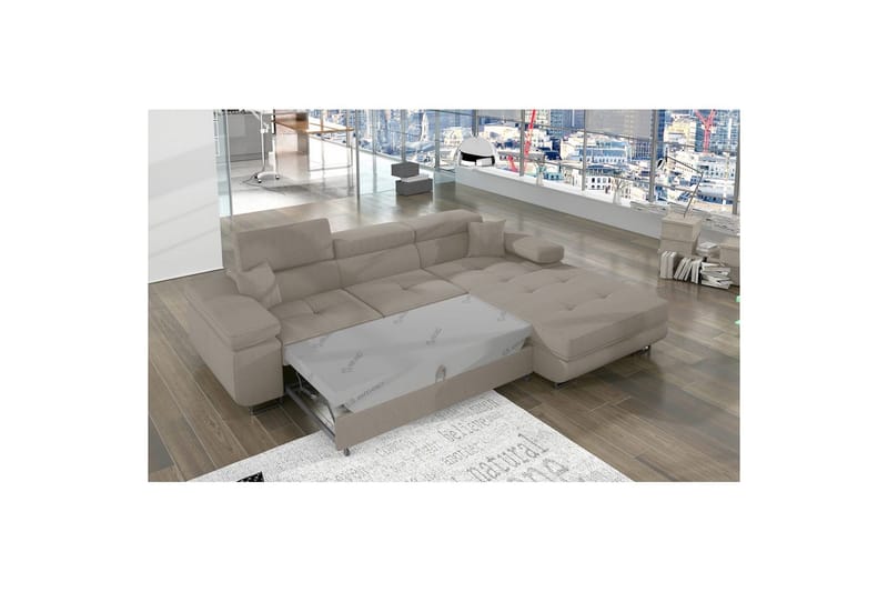 Seksjon Eltap Armando 289x85x203 cm - Jarell 20, Beige, Høyre - Møbler - Sofaer - Sofa med sjeselong