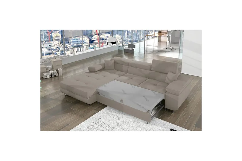 Seksjon Eltap Armando 289x85x203 cm - Jarell 20, Beige, Venstre - Møbler - Sofaer - Sofa med sjeselong