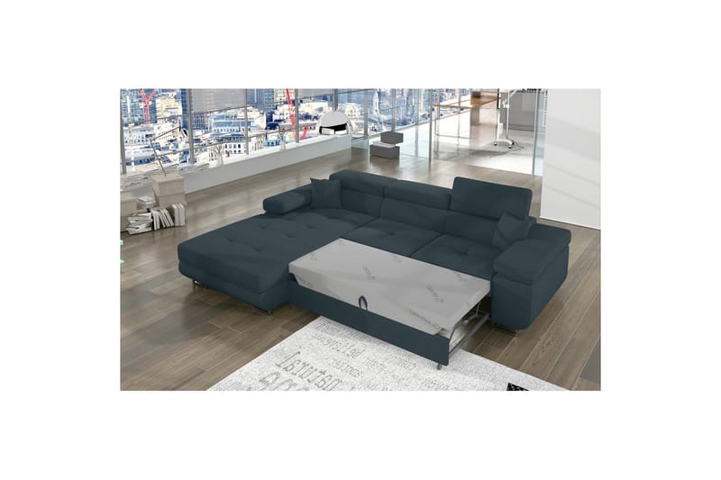 Seksjon Eltap Armando 289x85x203 cm - Jarell 38, Blå, Venstre - Møbler - Sofaer - Sofa med sjeselong