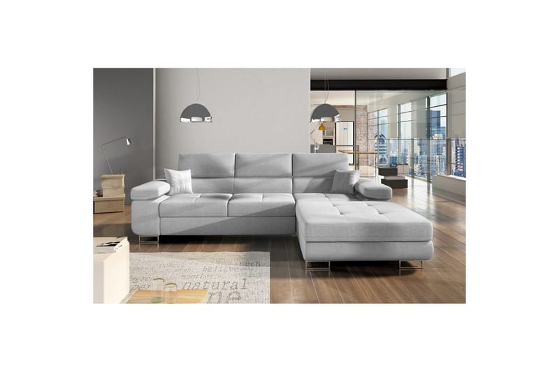 Seksjon Eltap Armando 289x85x203 cm - Sawana 21, Grå, Høyre - Møbler - Sofaer - Sofa med sjeselong