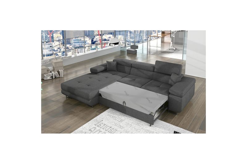 Seksjon Eltap Armando 289x85x203 cm - Sawana 21, Grå, Venstre - Møbler - Sofaer - Sofa med sjeselong
