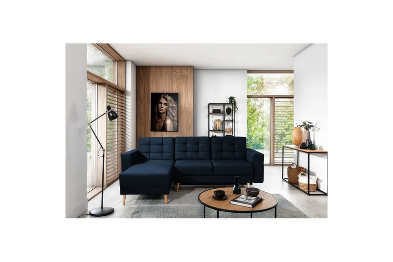 Seksjon Eltap Asgard L 248x93x162 cm, Monolith 79, Mørk Blå