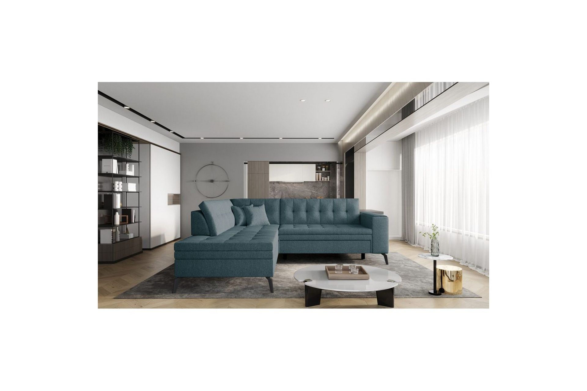 Seksjon Eltap Lanvin 260x210x93 cm - Borneo 38, Grønn, Venstre