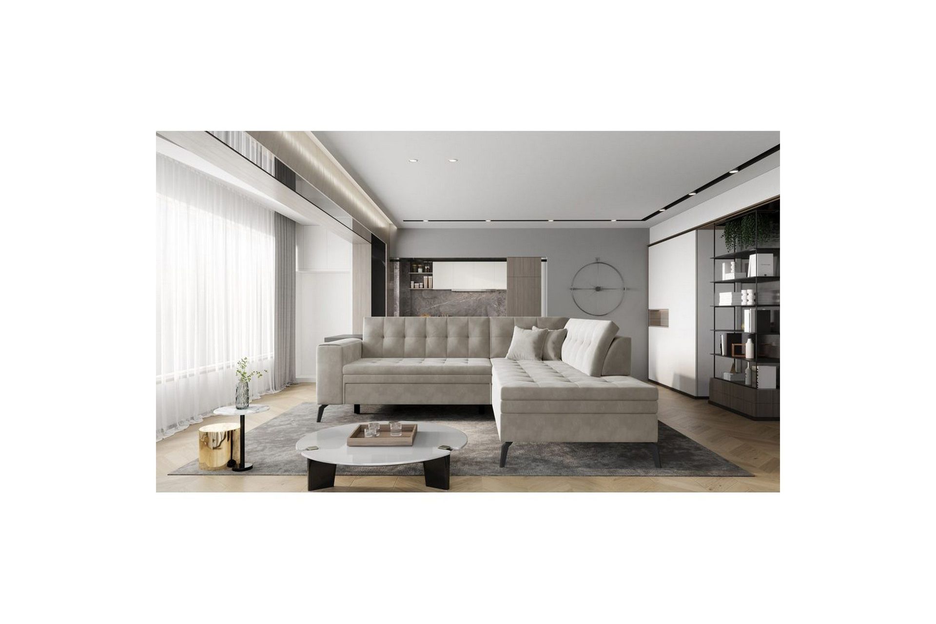 Seksjon Eltap Lanvin 260x210x93 cm - Sola 18, Høyre