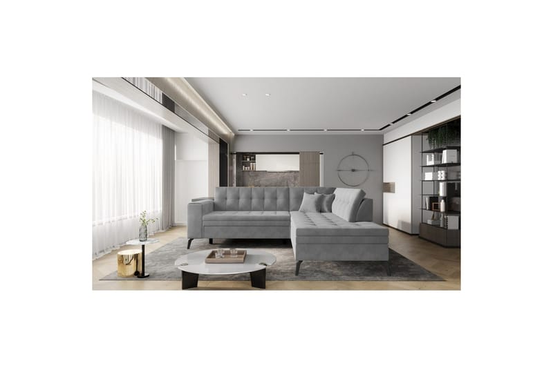 Seksjon Eltap Lanvin 260x210x93 cm - Sola 4, Høyre - Møbler - Sofaer - Sofa med sjeselong