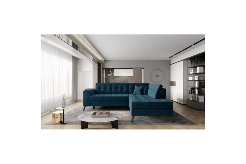 Seksjon Eltap Lanvin 260x210x93 cm - Velvetmat 40, Høyre - Møbler - Sofaer - Sofa med sjeselong